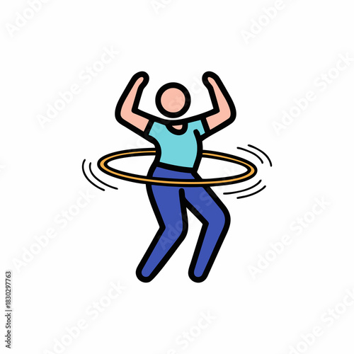 Hula Hooping Exercise Icon