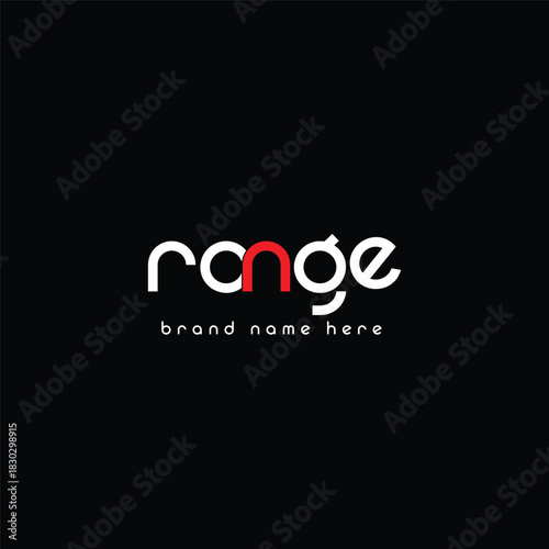 range text logo design vector
