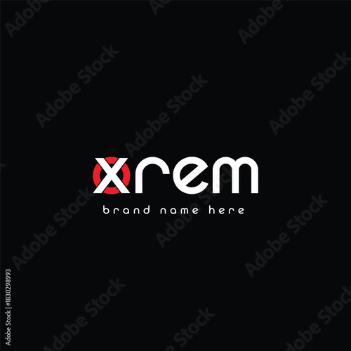 XOREM Text Logo Design vector