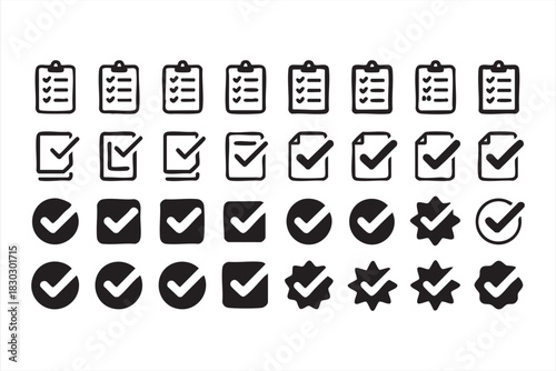 Confirmation Mark Icons for Workflow Platforms, Submission Screens, and UI Kits