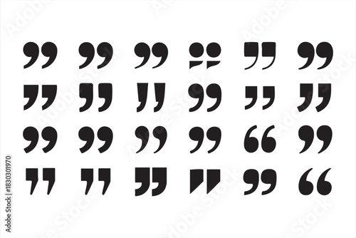 Quotation Mark Icons for Editorial Design, Typographic Layouts, and Content UI