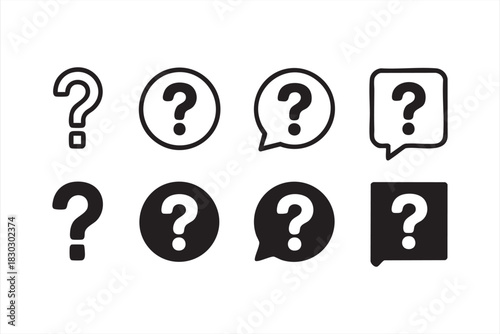 Question Mark Icons for Help Desks, Support Pages, and Assistance UI