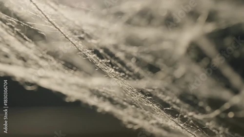 Spooky spider web with glistening strands for Halloween atmosphere