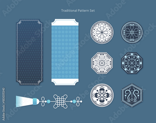 전통 문양 오브젝트 세트 08
