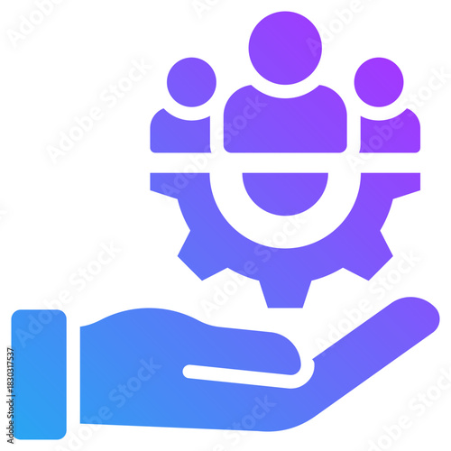 Human resources icon for employment, business, website, application, printing, document, poster design, etc