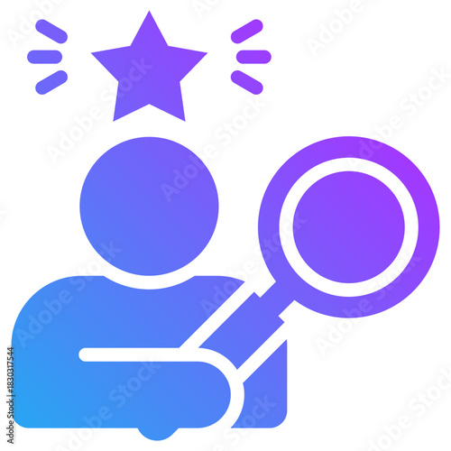 Talent search icon for employment, business, website, application, printing, document, poster design, etc