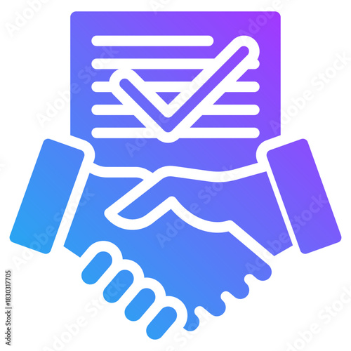 Contract agreement icon for employment, business, website, application, printing, document, poster design, etc
