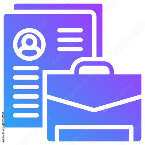 Job applicant  icon for employment, business, website, application, printing, document, poster design, etc