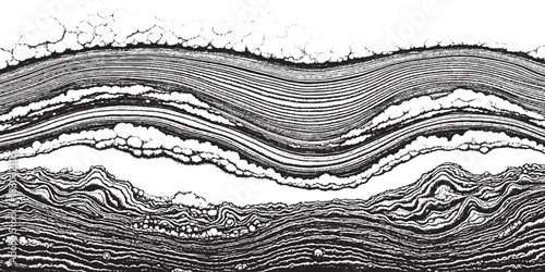 Abstract Wavy Pattern with Textured Layers and Organic Flow.