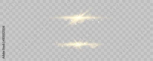 Bright yellow streaks sweep horizontally with subtle spark reflections. Their soft glow creates a warm flowing motion effect. A luminous detail ideal for festive visuals.