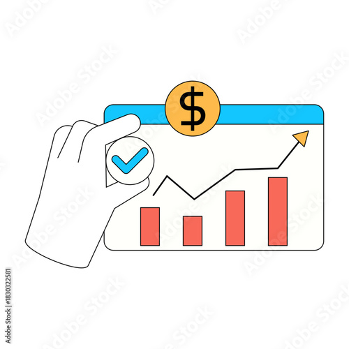 Digital Business Woman Concept Illustrations