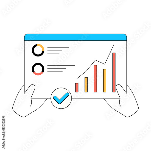 Digital Business Woman Concept Illustration