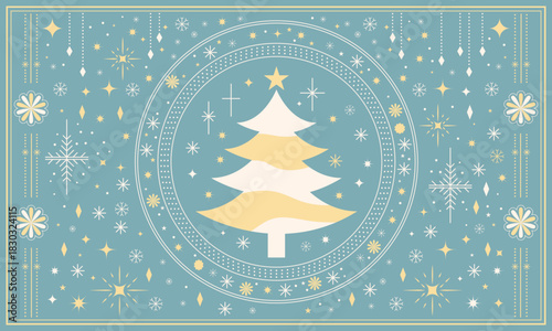 クリスマスのシンプルなベクター素材セット