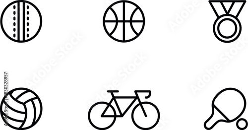 Sports and games icons isolated on