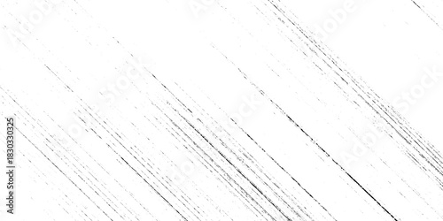 Abstract texture grunge made of diagonal streaks and distressed lines, black ink on a white background. grunge scratch patterns, chaotic linear noise. dirty monochrome pattern of the old worn surface.