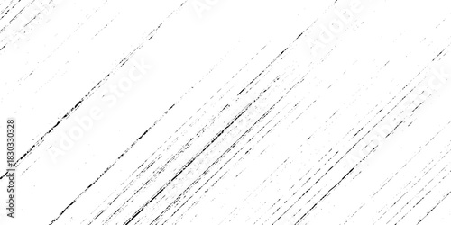 Abstract texture grunge made of diagonal streaks and distressed lines, black ink on a white background. grunge scratch patterns, chaotic linear noise. dirty monochrome pattern of the old worn surface.