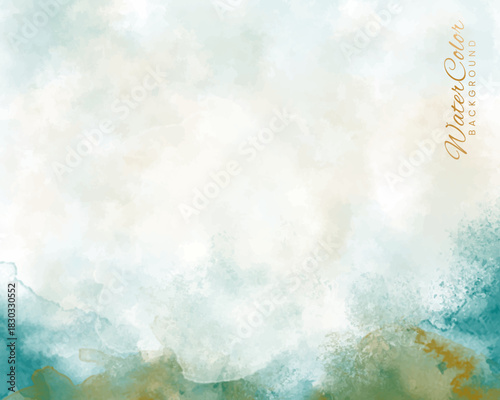 Abstract colorful watercolor for background. Digital art painting. Design for your date, postcard, banner, wedding invitation card.