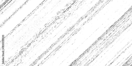 Abstract texture grunge made of diagonal streaks and distressed lines, black ink on a white background. grunge scratch patterns, chaotic linear noise. dirty monochrome pattern of the old worn surface.