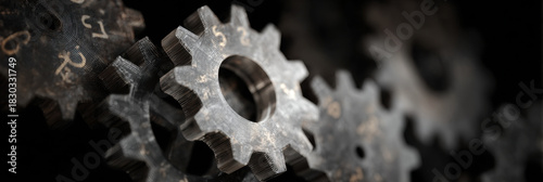 Rusty gear metal cog industrial mechanism closeup texture