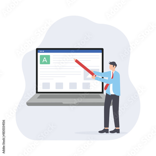 Website Blog Flat Vector Illustration EPS 10 File
