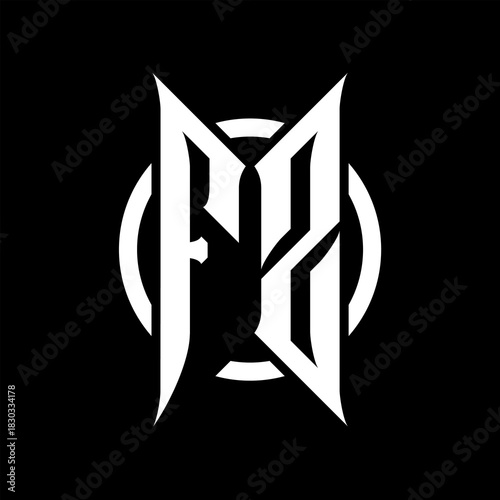 FZ Monogram Logo on Black Background