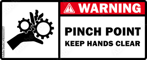 pinch point pinching hands warning sign beware machine printable caution sticker label poster