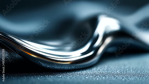 Silver Curves: A Study in Metallic Reflections and Textural Contrasts, a Detailed Visual Exploration