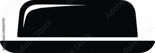 Minimalist black butter stick dairy ingredient silhouette vector icon