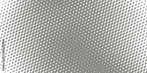 black color halftone gradient texture. Vanishing cartoon polka dot background. Repeating dotted gradation pattern. Fading comic pop art overlay backdrop. Raster halftone effect wallpaper. Vector