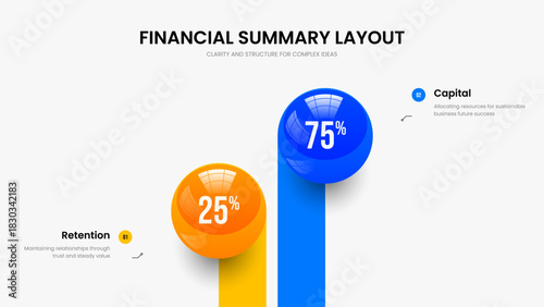 Medical Launch Two Option Infographic Frame Template. Business Development Presentation Layout Vector Illustration. Enterprise Briefing 2 Element Graph Slideshow Design.