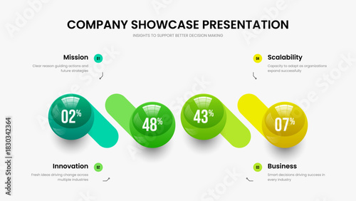 Consulting Introduction Four Element Chart Slide Design. Colorful Analysis Slideshow Layout Vector Illustration. Science Plan 4 Step Diagram Presentation Template.