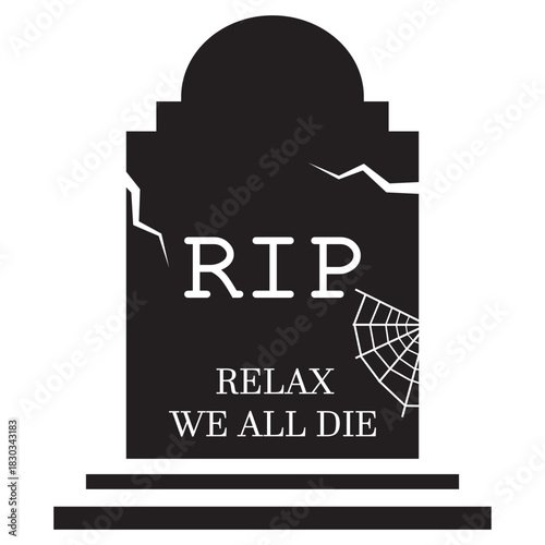 tombstone icon with white background