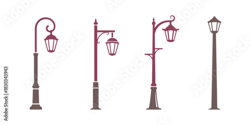 Lamppost symbol, logo on a plain white backdrop