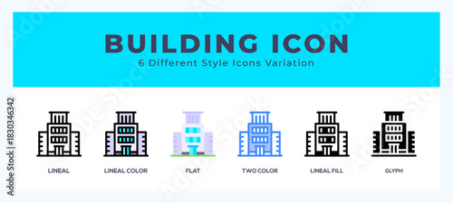 Building icon for web. mobile apps and ui.