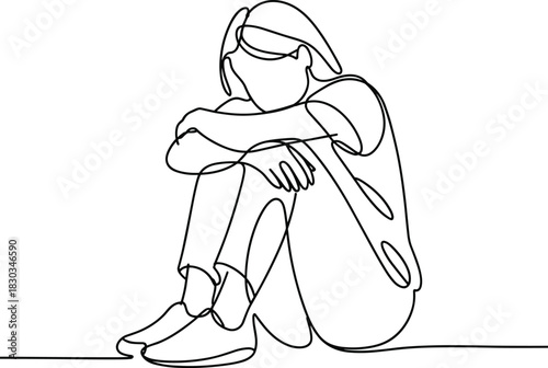 Vector sketch illustration of a fashionable lady with a dress and hat