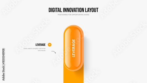 Creative Introduction One Step Infographic Slide Design. Project Analysis Slideshow Template Vector Illustration. Service Briefing 1 Element Diagram Frame Layout.
