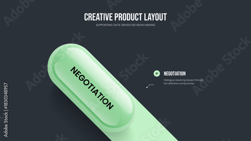 Sales Briefing 1 Step Infographic Presentation Template. Service Profile Slideshow Layout Vector Illustration. Investor Introduction One Element Diagram Slide Design.