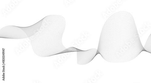 Abstract wave element for design. Digital frequency track equalizer. Stylized line art background. Vector illustration. Wave with lines created using blend tool.
