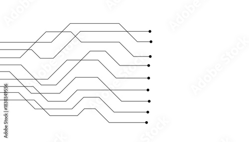 Abstract futuristic circuit board Illustration, Circuit board with various technology elements. Circuit board pattern for technology background. Vector illustration