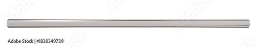 3d render of an isolated, perfectly reflective metal tube. high-precision cylindrical component for engineering and visualization.