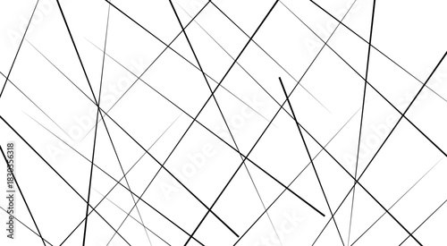 Abstract white background with random black lines, Abstract lines in black and white tone of many squares.