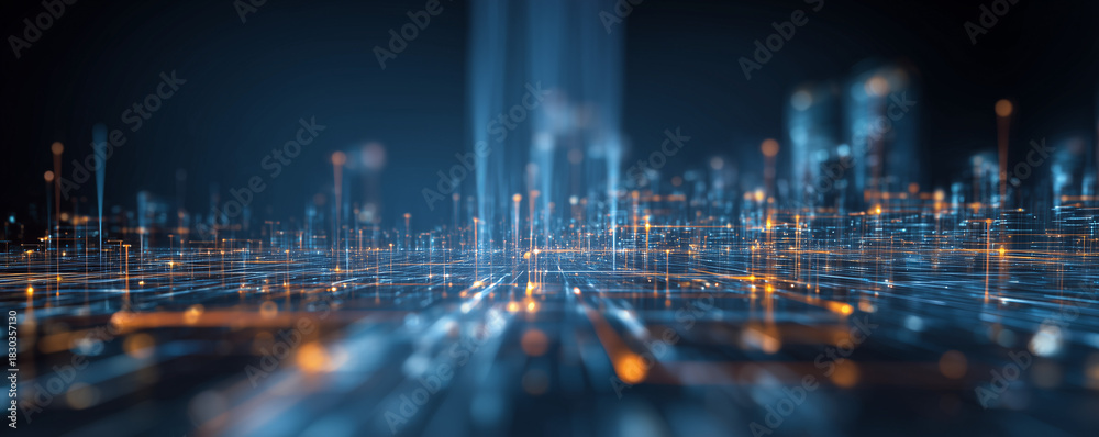 Obraz premium Digital transformation conceptual for next generation technology era