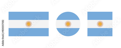 Argentina Flag Vector Set  National Symbols and Modern Icon Designs.