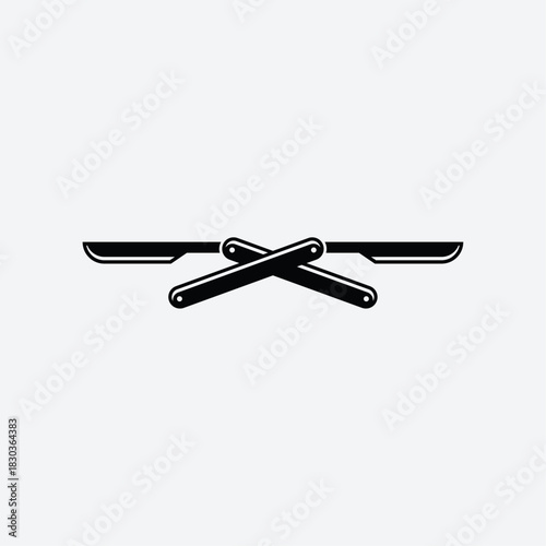 Straight Razor Barber Logo Icon