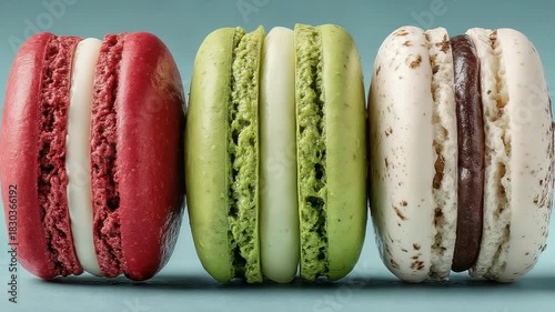 Making different types of macarons in a kitchen for a fun baking experience