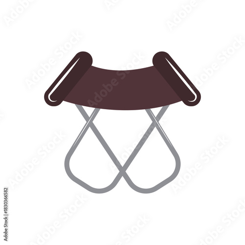 Colorful icon for folding stool