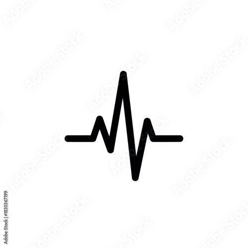 Heartbeat Pulse Line Icon Vector Illustration.