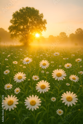 field of camomiles