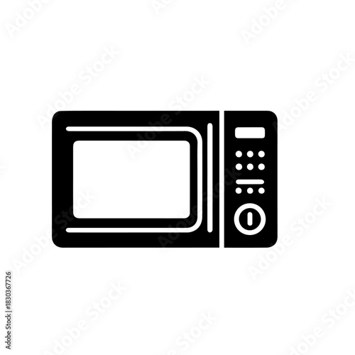 Modern Microwave Oven Vector Illustration