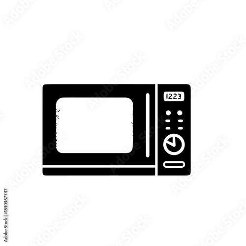 Stylish Microwave Oven Vector Design